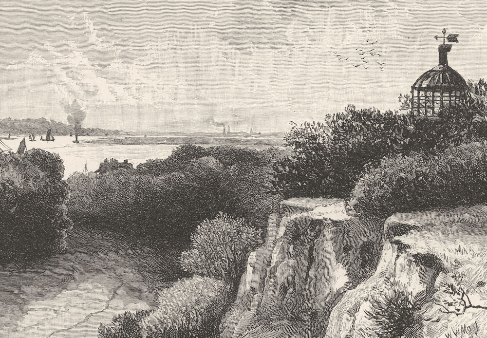 LONDON. At Purfleet 1901 old antique vintage print picture